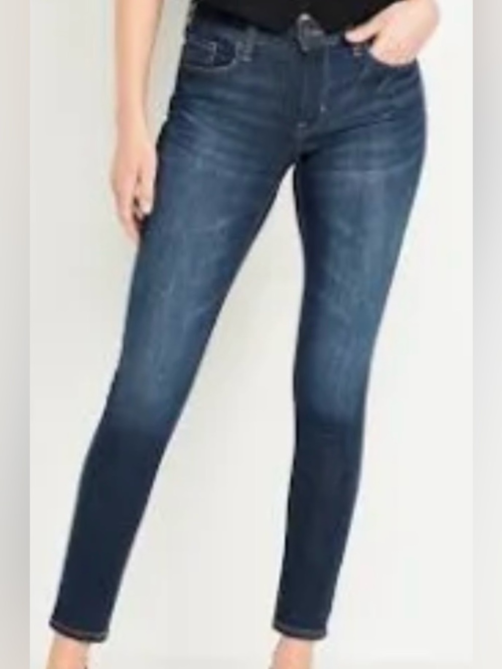 Old Navy Dark Blue Wash Curvy Skinny Jeans